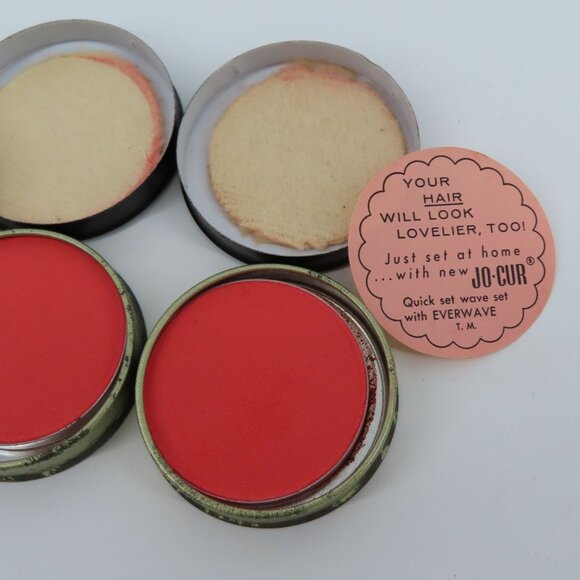 Vintage Oramber Heather Rouge Lot of 2 Pot Face Blush .2oz Makeup Metal Tin - Picture 3 of 9